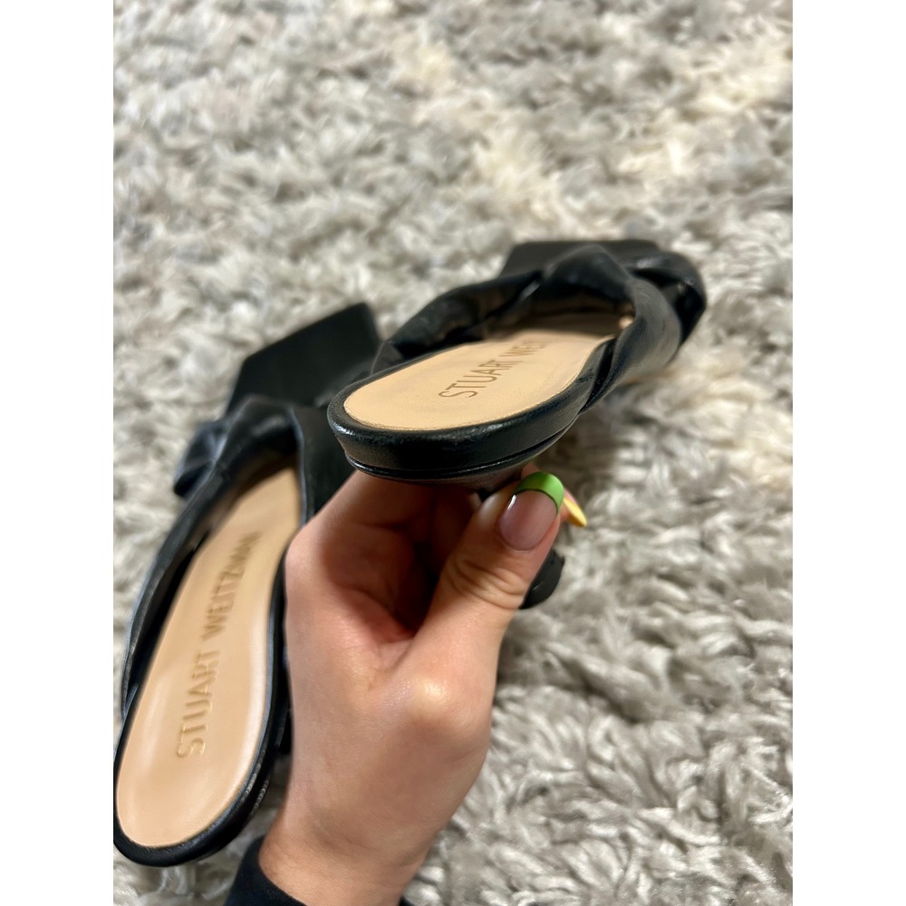 Stuart Weitzman Playa Knot 50 Heel in Black sz 7 - Picture 5 of 6